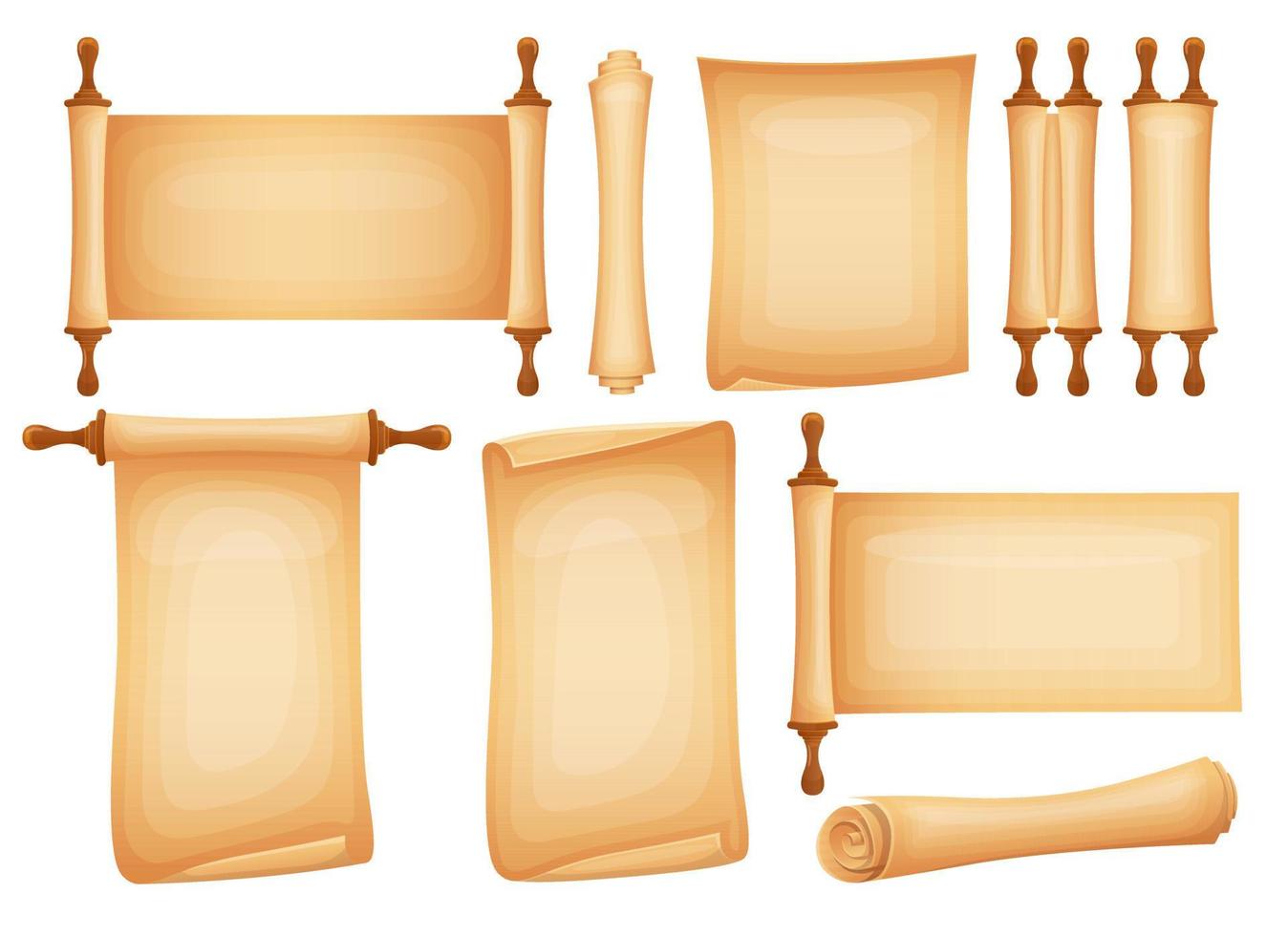 Old scroll vector design illustration isolated on white background