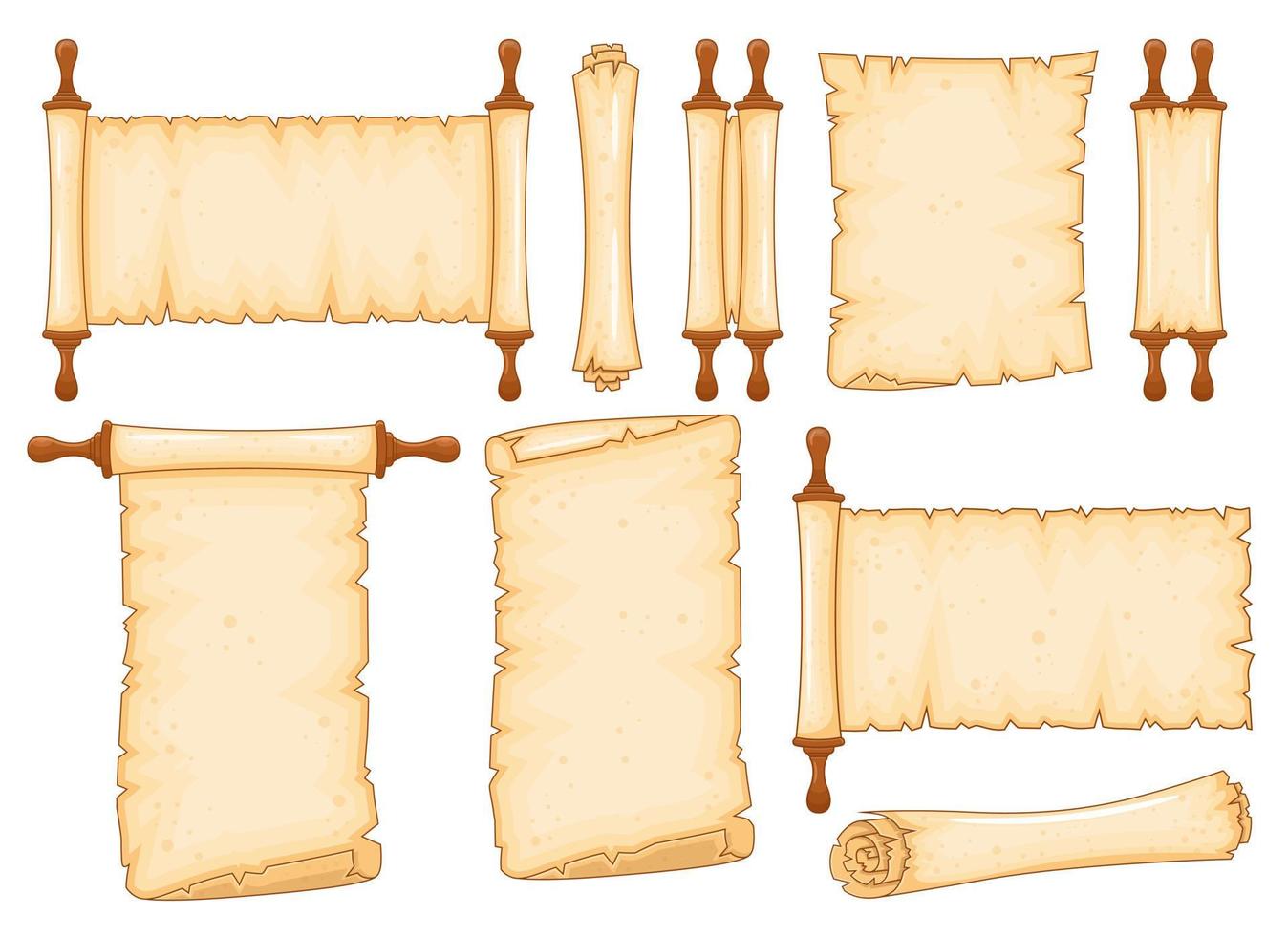 Old scroll vector design illustration isolated on white background