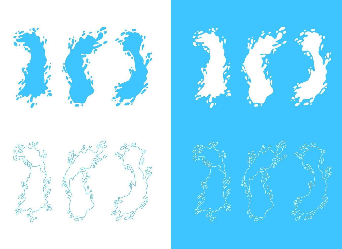 Water splash vector design illustration isolated on background