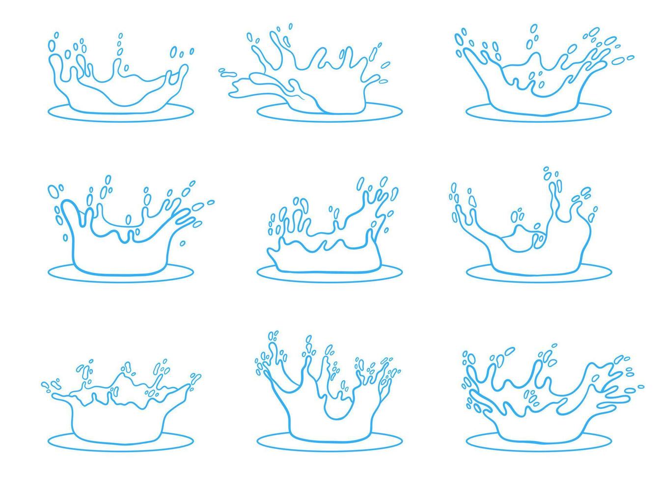 Water splash vector design illustration isolated on background