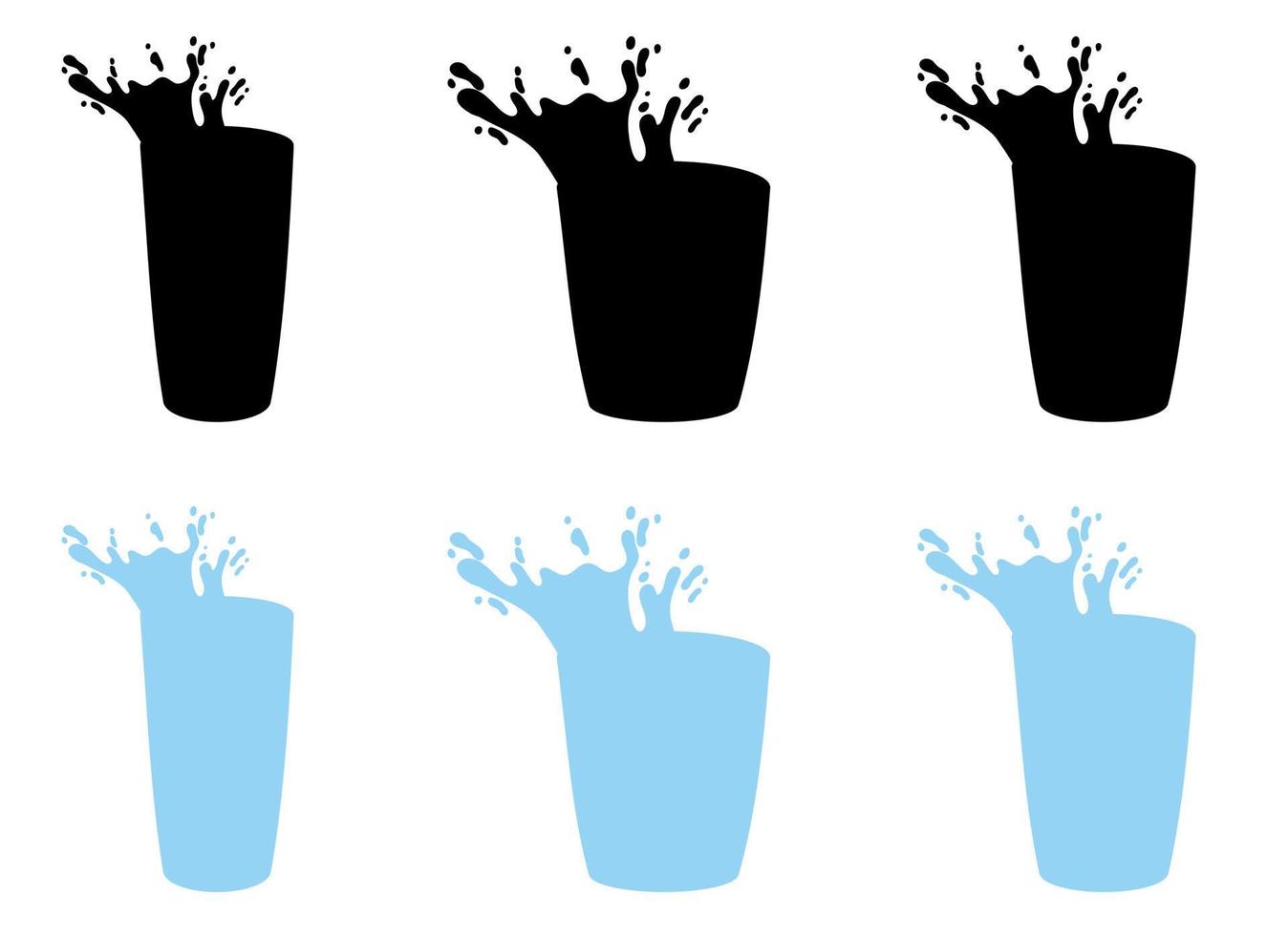 Water splash in glass vector design illustration isolated on background