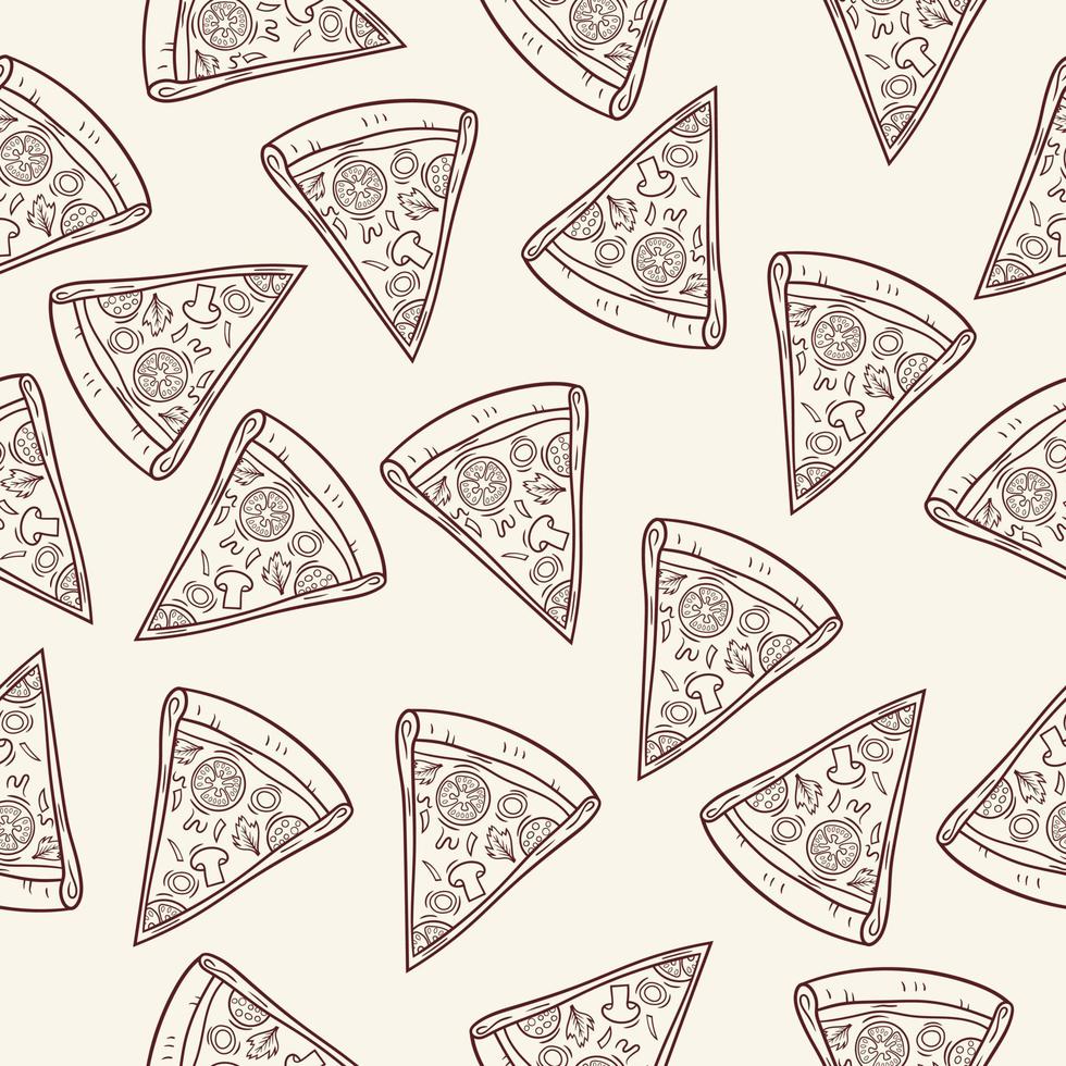 Pizza pattern vector design illustration