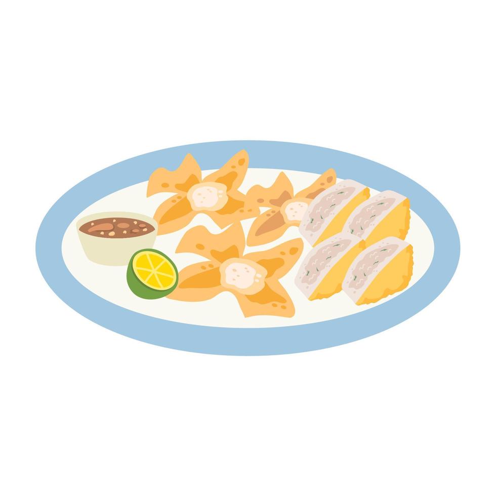 indonesian food batagor vector