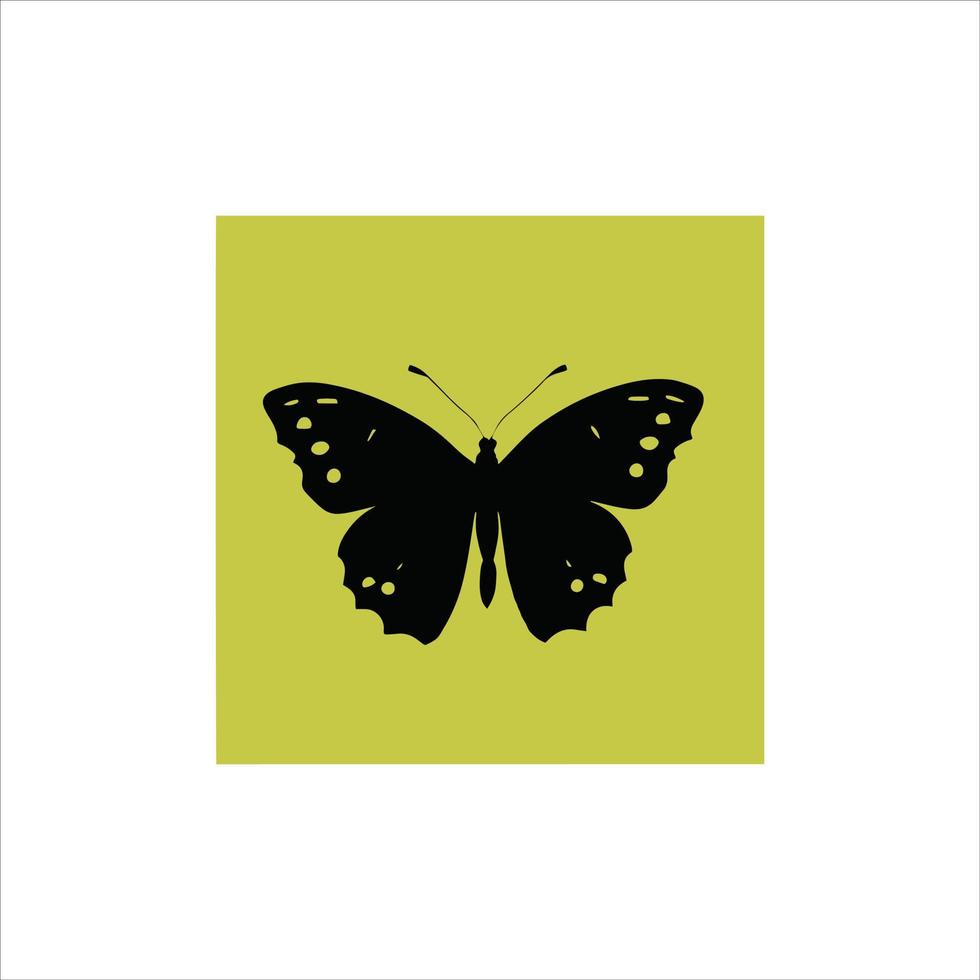 A black butterfly vector art work.