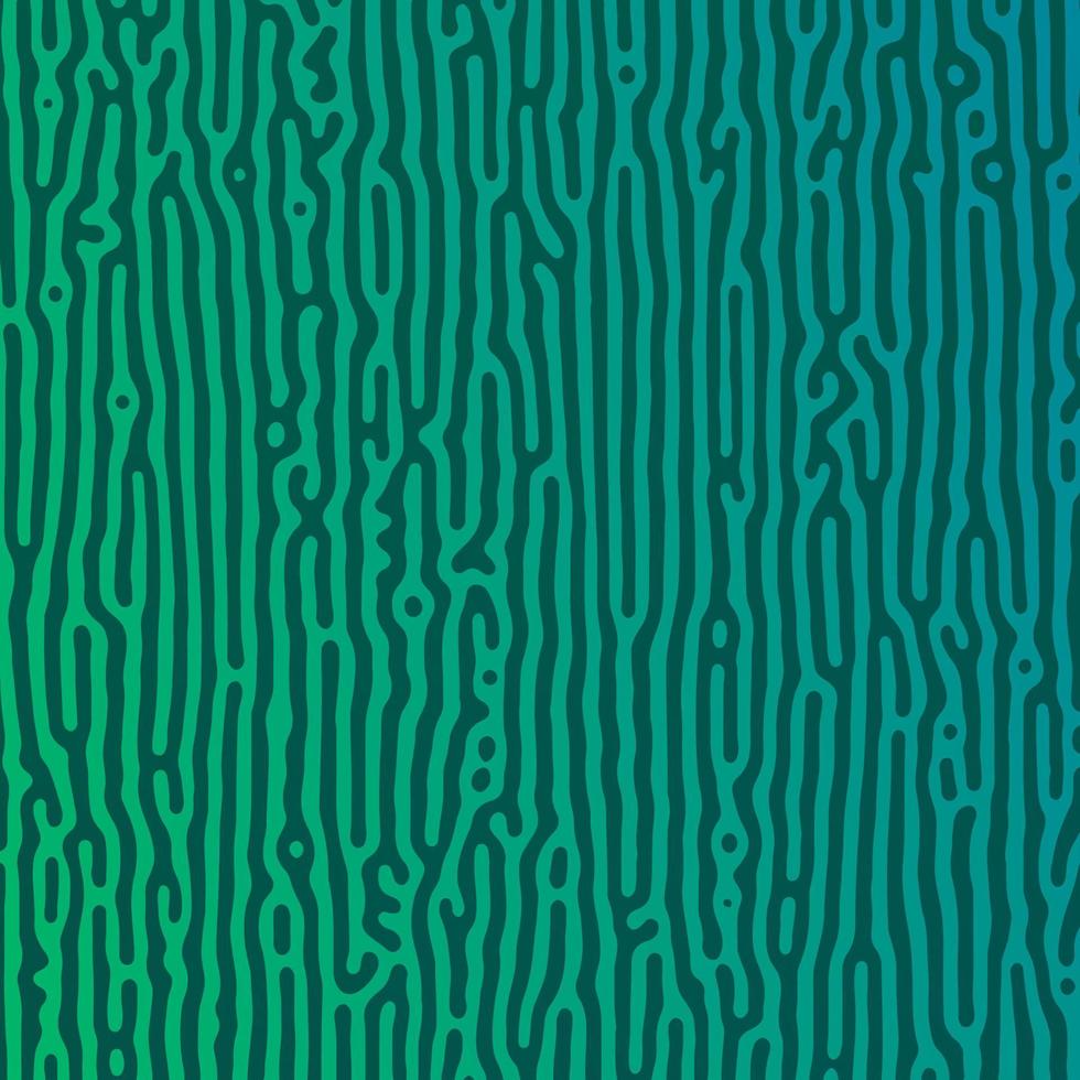 Green Turing reaction gradient background. Abstract diffusion pattern with chaotic shapes. Vector illustration.