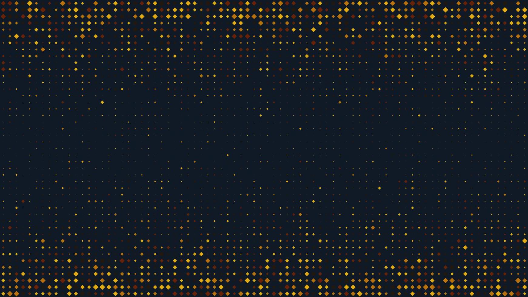 Abstract geometric background of squares. Yellow and black pixel background with empty space. Vector illustration.