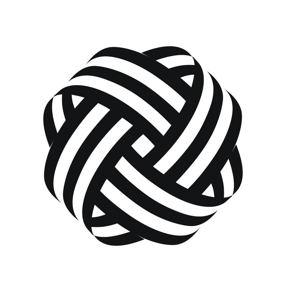 Abstract ball with intersecting lines vector