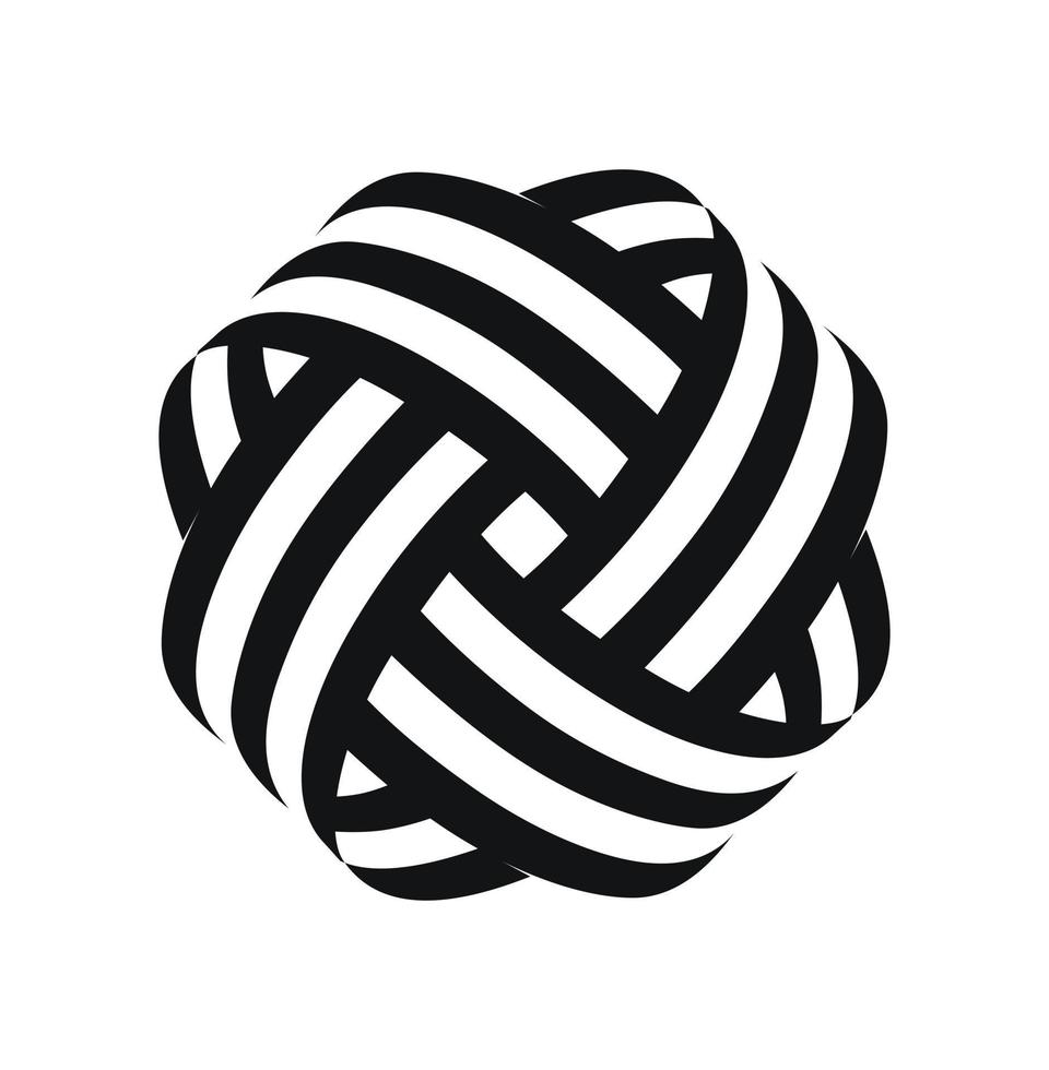 Abstract ball with intersecting lines vector