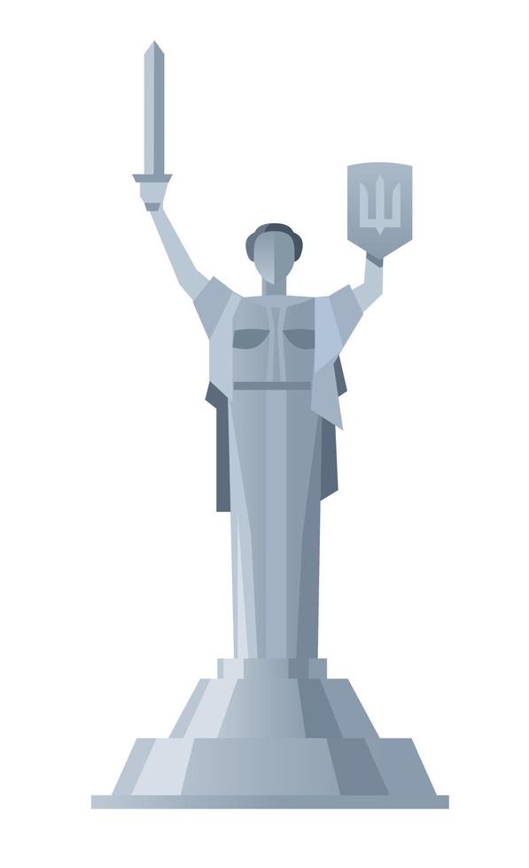 Monument to Motherland. Ukraine, Kyiv, Motherland vector