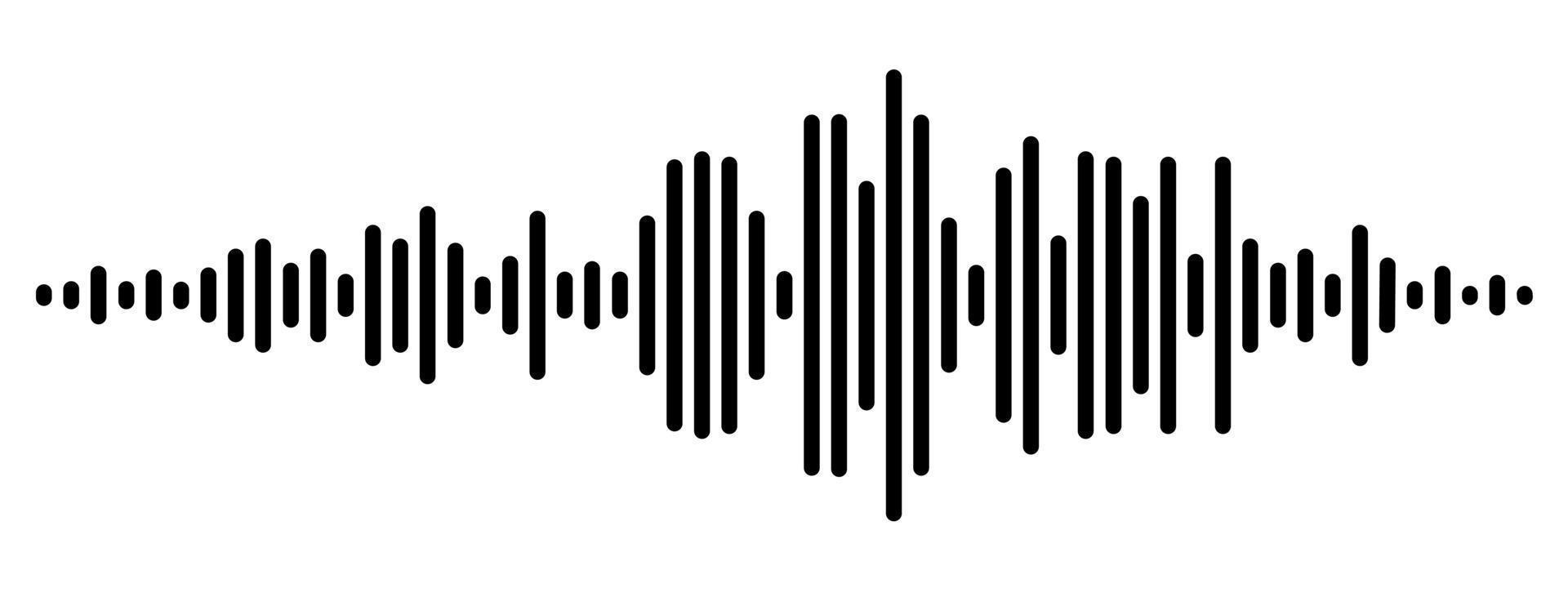 Audio wave sign, seamless sound waveform background, music player, voice, dictaphone vector