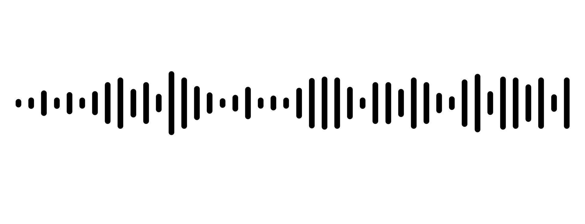 Sound wave sign, seamless sound waveform background, music player, voice, dictaphone vector