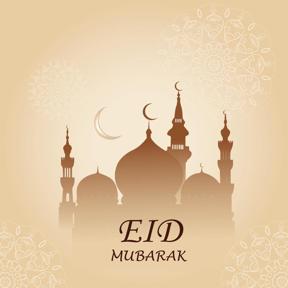 Modern-style Eid Mubarak greeting cards with social media design, Eid Mubarak Icon Vector, story, post,  moon, mosque, Logo, and lanterns vector