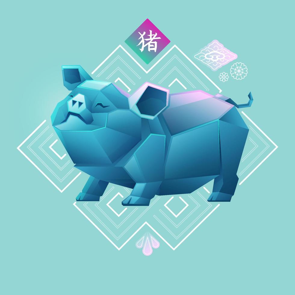Chinese new year Pig vector