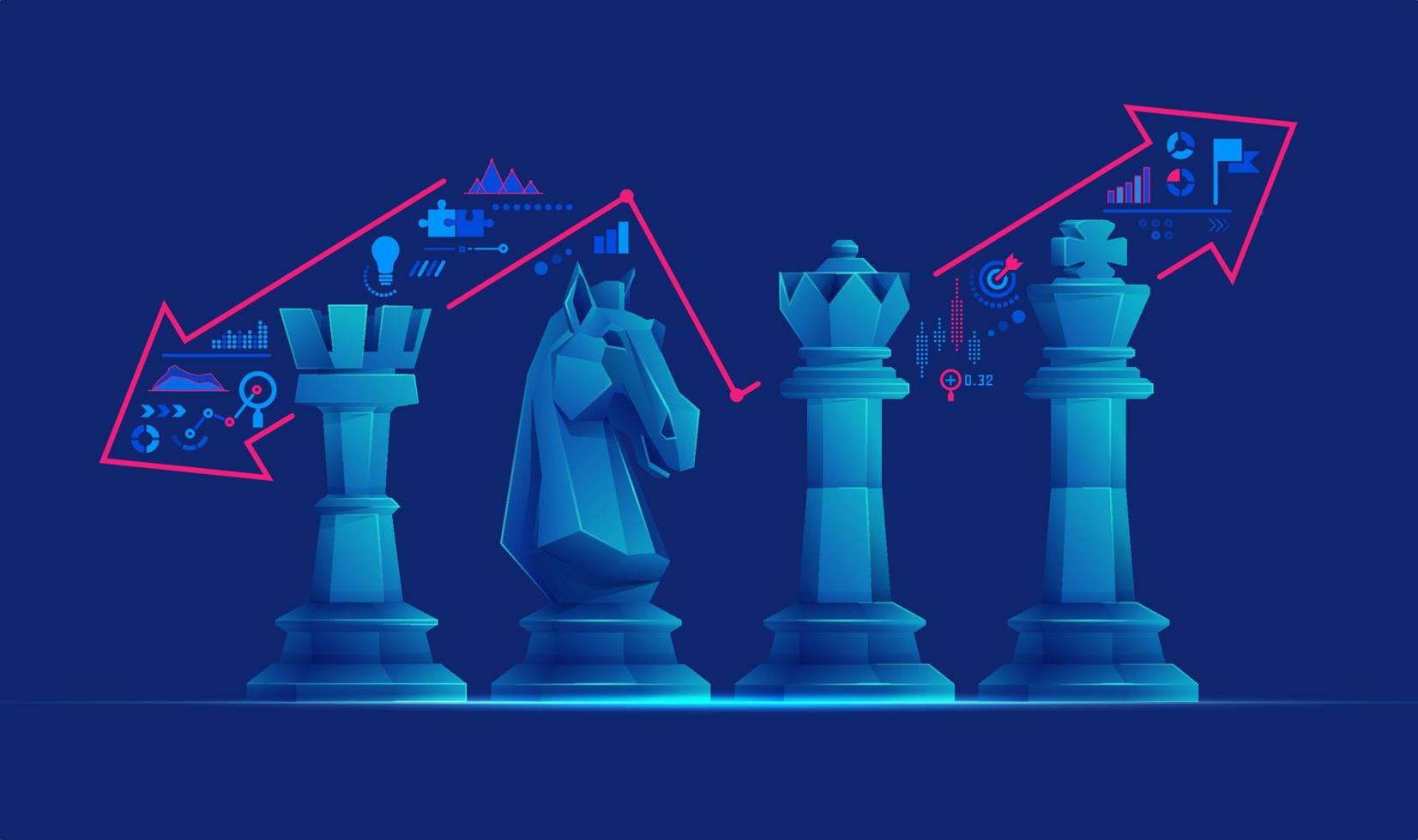 business Chess concepts vector