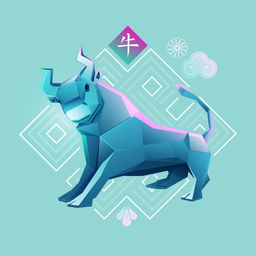 Chinese new year Ox vector