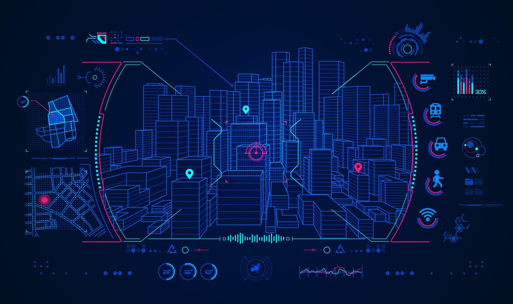 data City interface vector