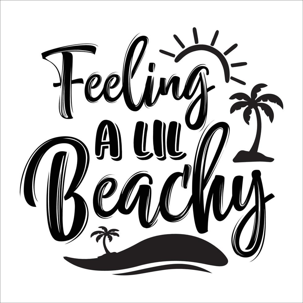 Beach quote typography design cut file and bundle for t-shirt, cards, frame artwork, bags, mugs, stickers, tumblers, phone cases, print etc. vector