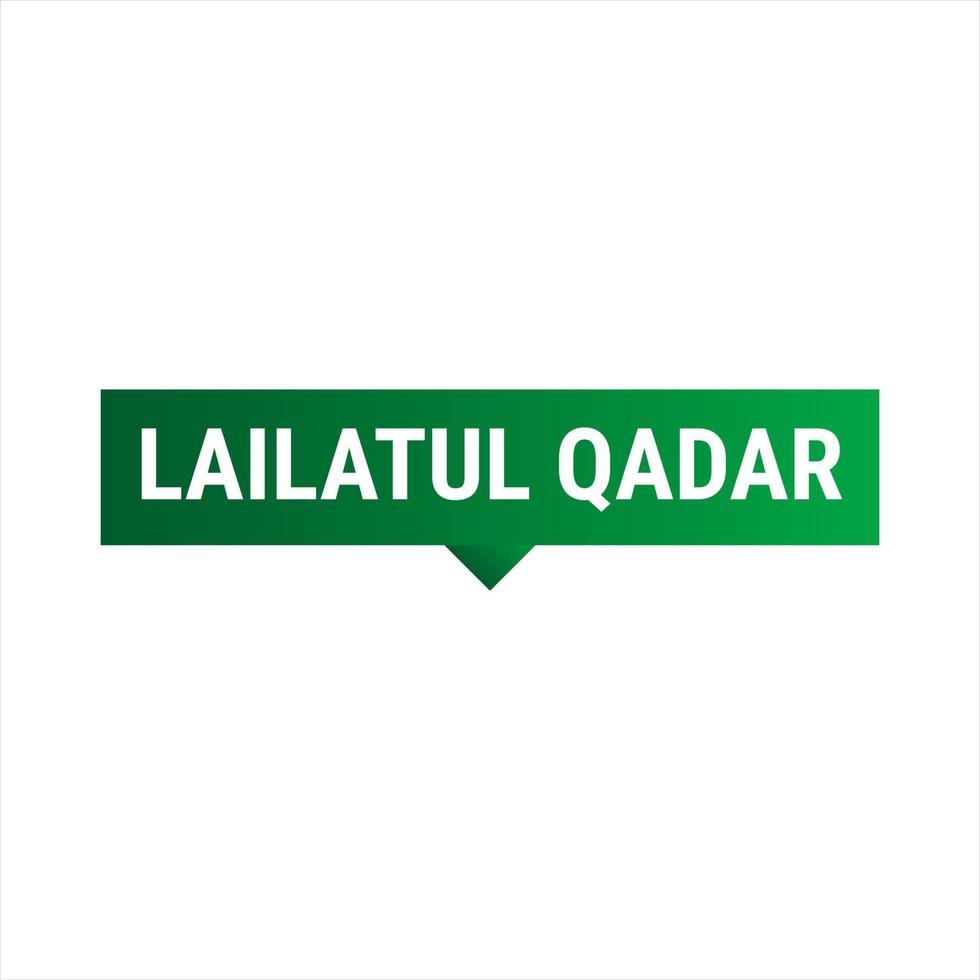 lailatul qadr oscuro verde vector gritar bandera con información en el noche de poder en Ramadán