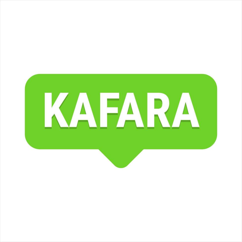 Kafara Green Vector Callout Banner with Information on Making Up Missed Fast Days