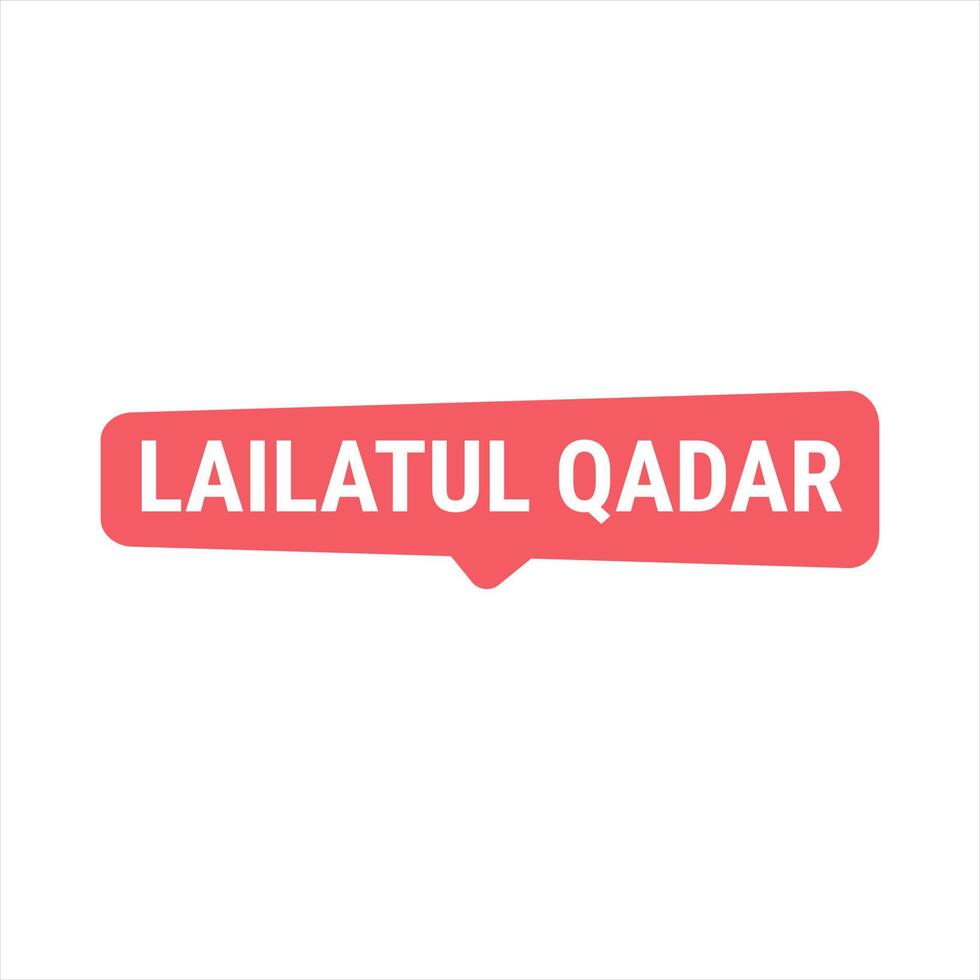 Lailatul Qadr Red Vector Callout Banner with Information on the Night of Power in Ramadan