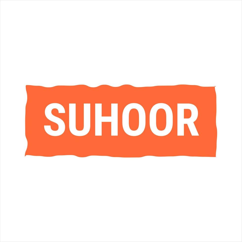 Suhoor Essentials Tips and Tricks for a Healthy Ramadan. Orange Vector Callout Banner