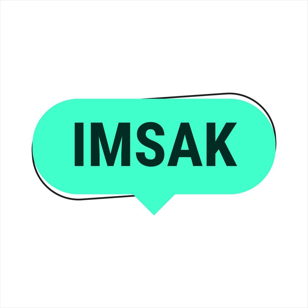 IMSAK Reminder turquoise Vector Callout Banner to Help You Start Your Fast on Time