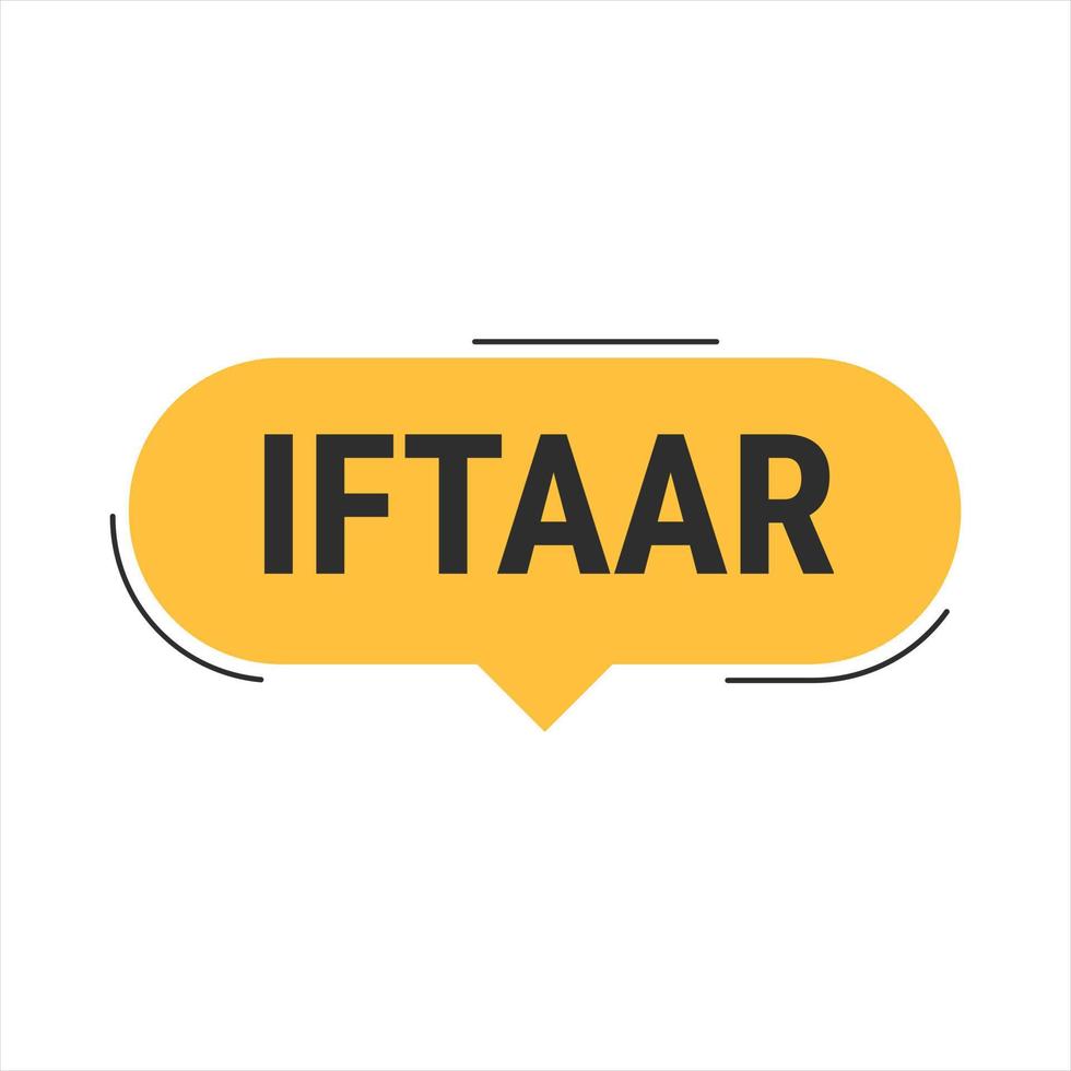 Celebrate Iftaar with Delicious Recipes and Nutritious Meals. Orange Vector Callout Banner