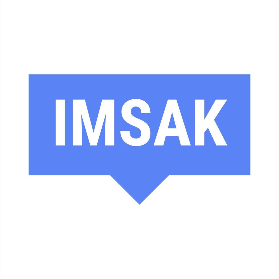 IMSAK Reminder Blue Vector Callout Banner to Help You Start Your Fast on Time