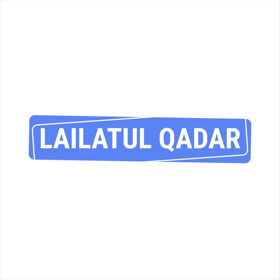 lailatul qadr azul vector gritar bandera con información en el noche de poder en Ramadán