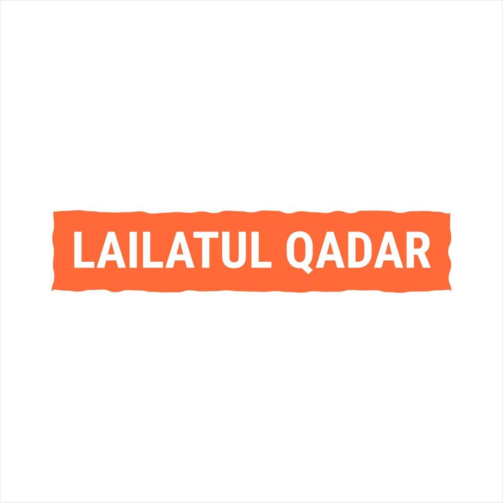 lailatul qadr naranja vector gritar bandera con información en el noche de poder en Ramadán