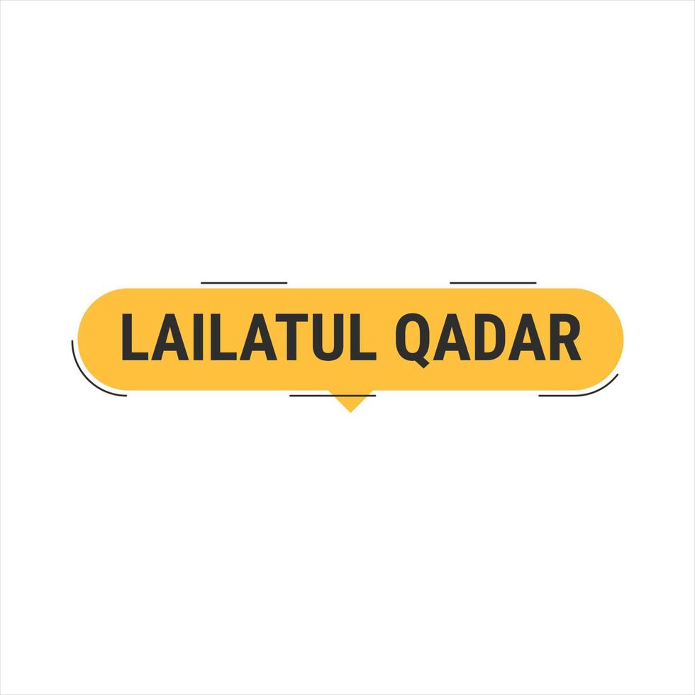 Lailatul Qadr Orange Vector Callout Banner with Information on the Night of Power in Ramadan