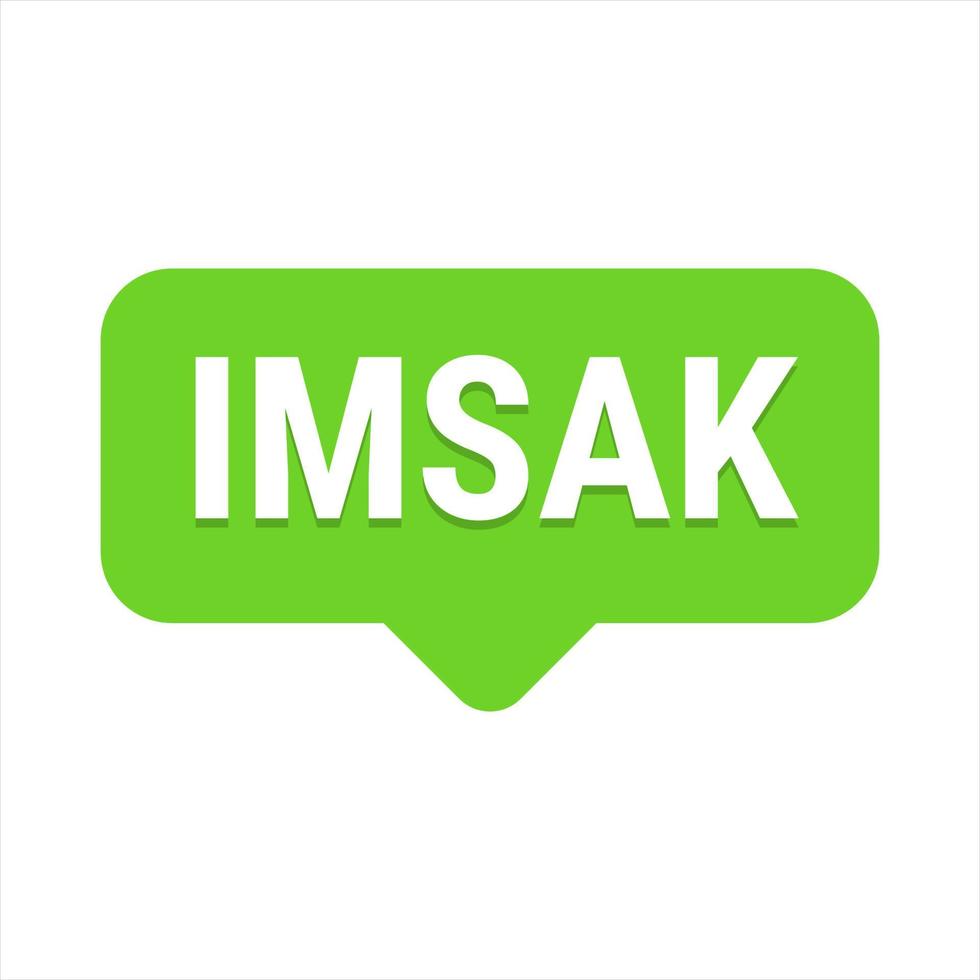 IMSAK Reminder Green Vector Callout Banner to Help You Start Your Fast on Time