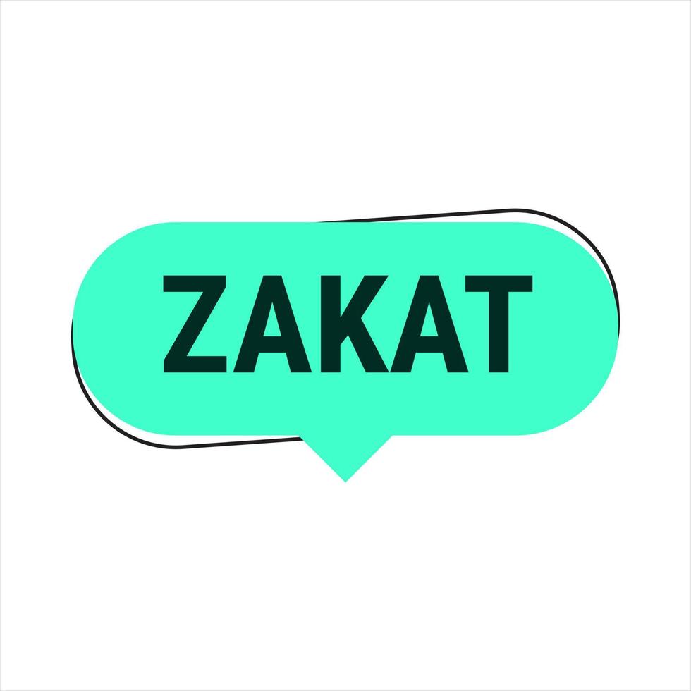 Zakat Explained turquoise Vector Callout Banner with Information on Giving to Charity During Ramadan