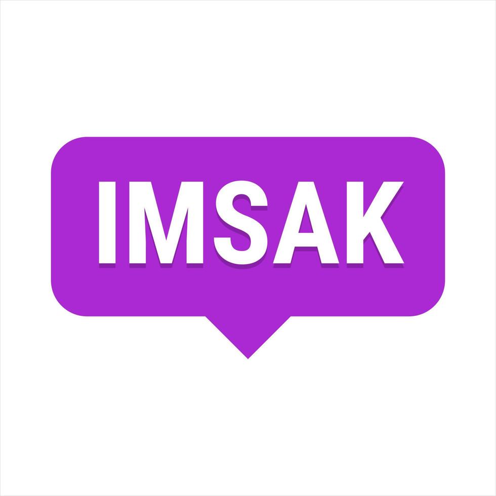 IMSAK Reminder Purple Vector Callout Banner to Help You Start Your Fast on Time