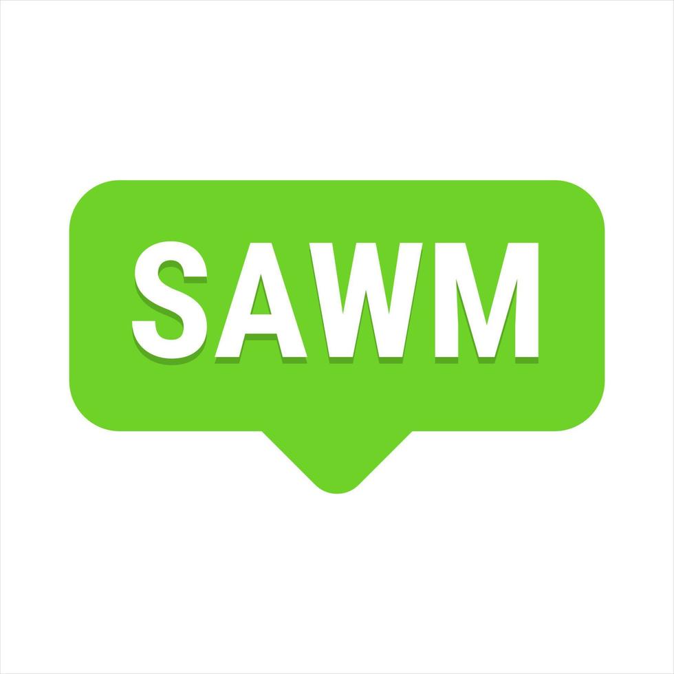 Sawm Green Vector Callout Banner with Information on Fasting and Prayer in Ramadan