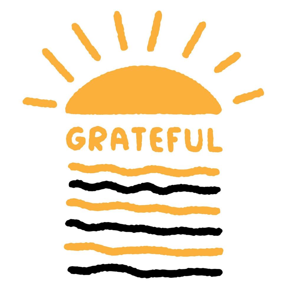 Grateful abstract creative concept background. Vector illustration