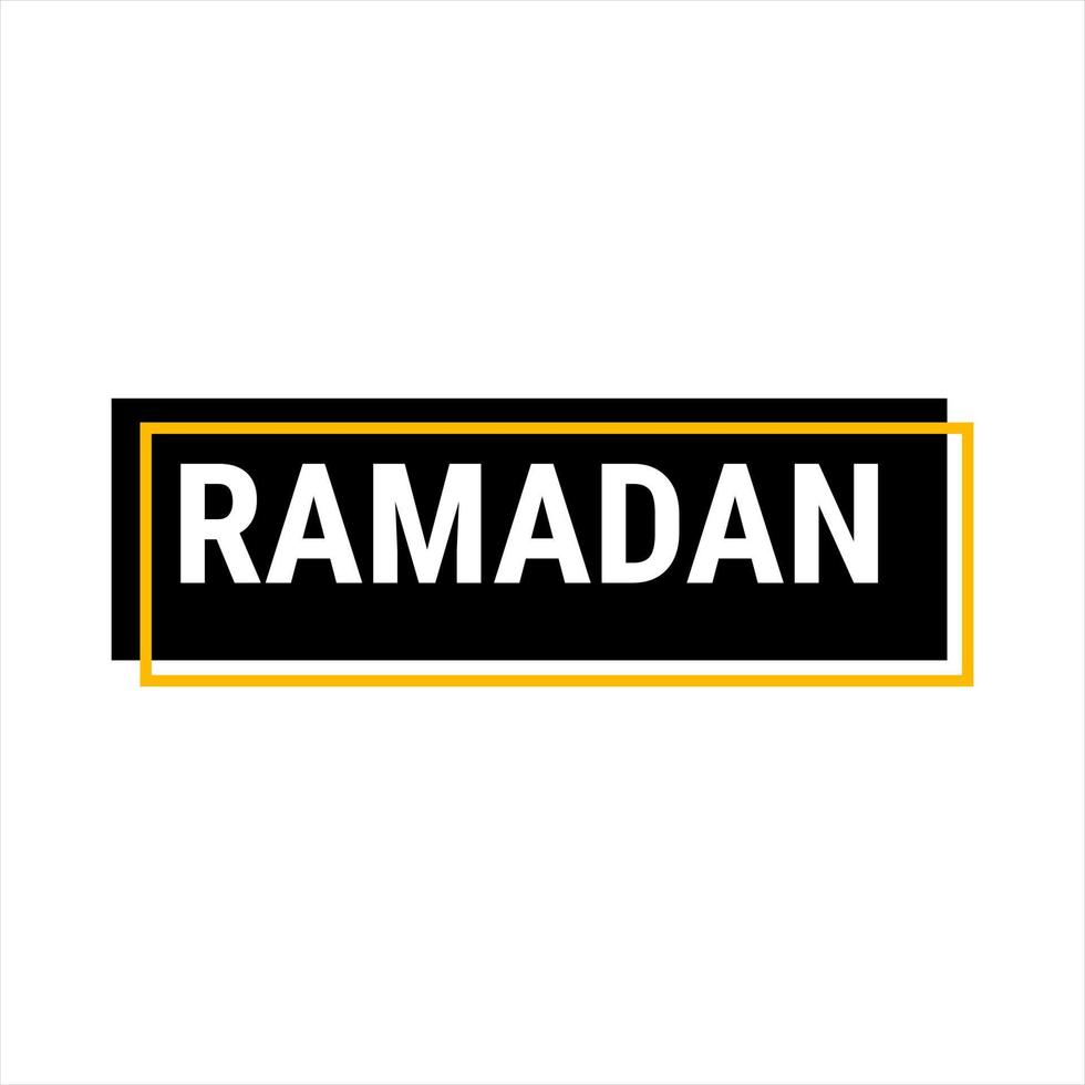 Ramadan Kareem Black Vector Callout Banner with Moon and Arabic Typography