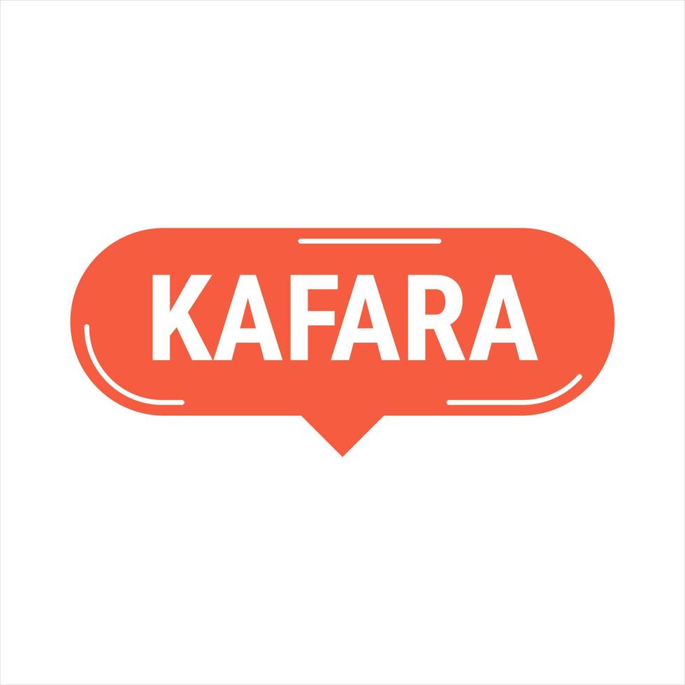 Kafara Red Vector Callout Banner with Information on Making Up Missed Fast Days