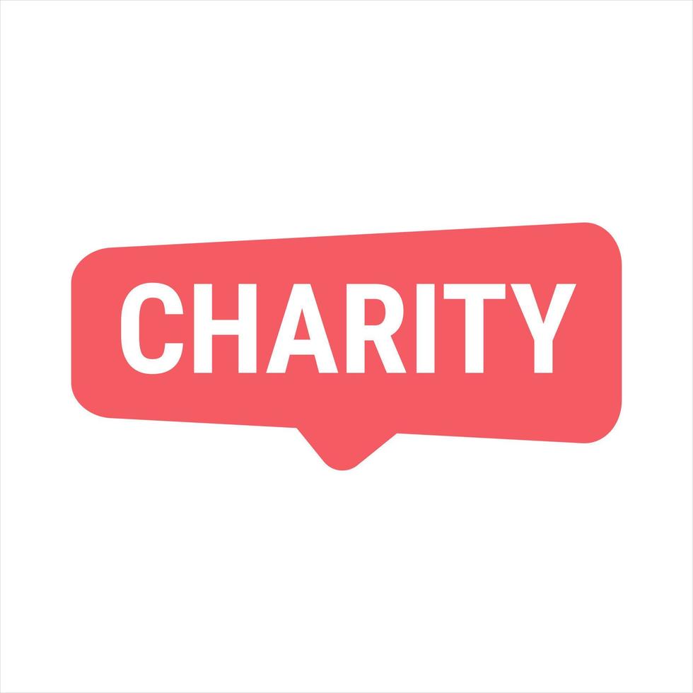 Charity and Generosity Red Vector Callout Banner with Reminder to Give During Ramadan