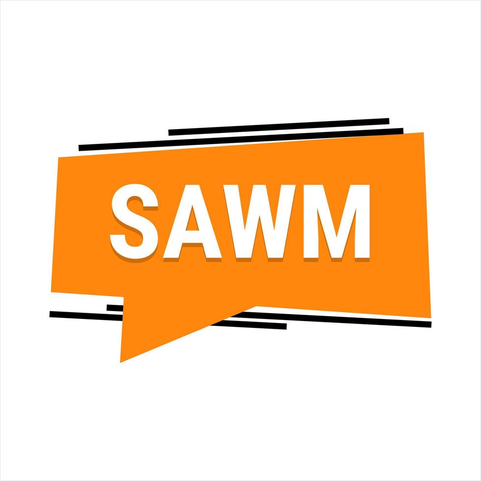 Sawm Orange Vector Callout Banner with Information on Fasting and Prayer in Ramadan