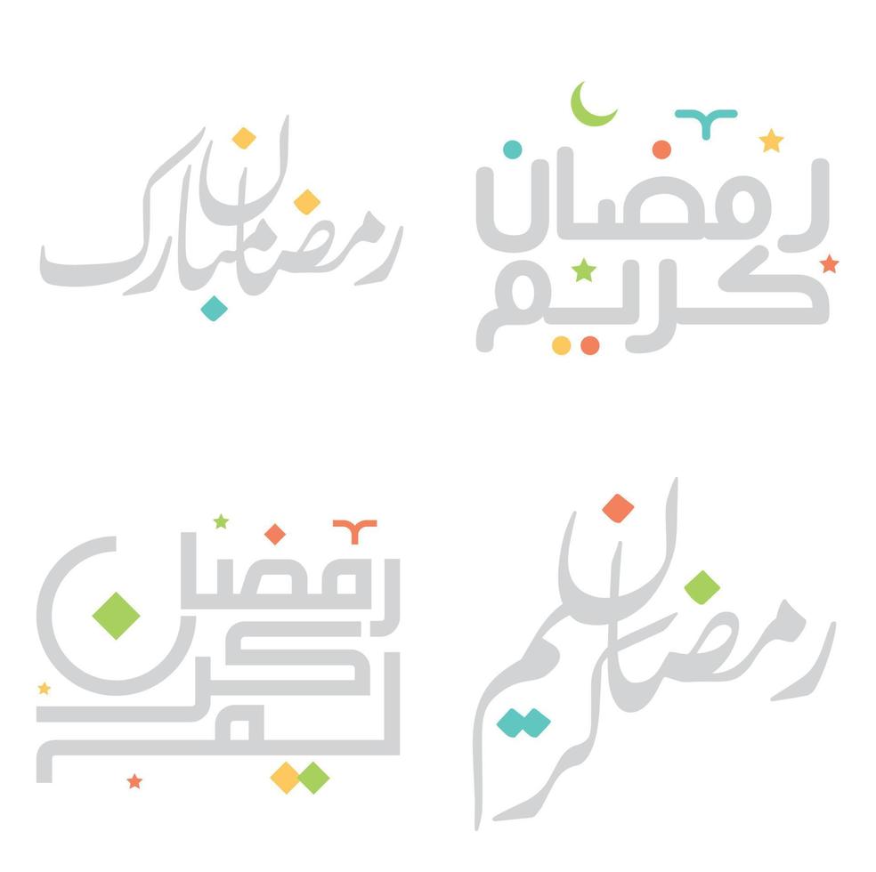 vector ilustración de Ramadán kareem deseos con Arábica caligrafía.