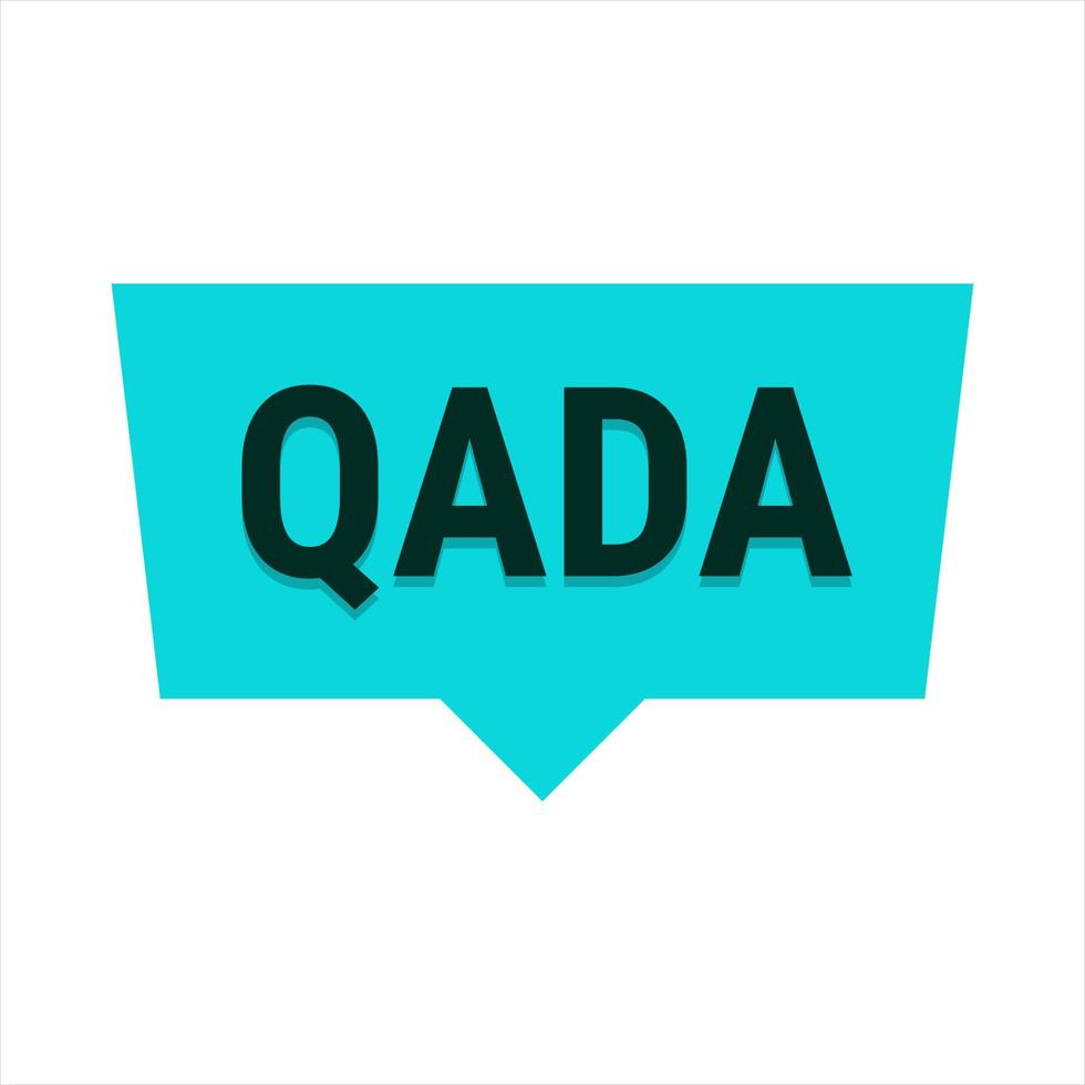 Qada Turquoise Vector Callout Banner with Information on Making Up Missed Fast Days