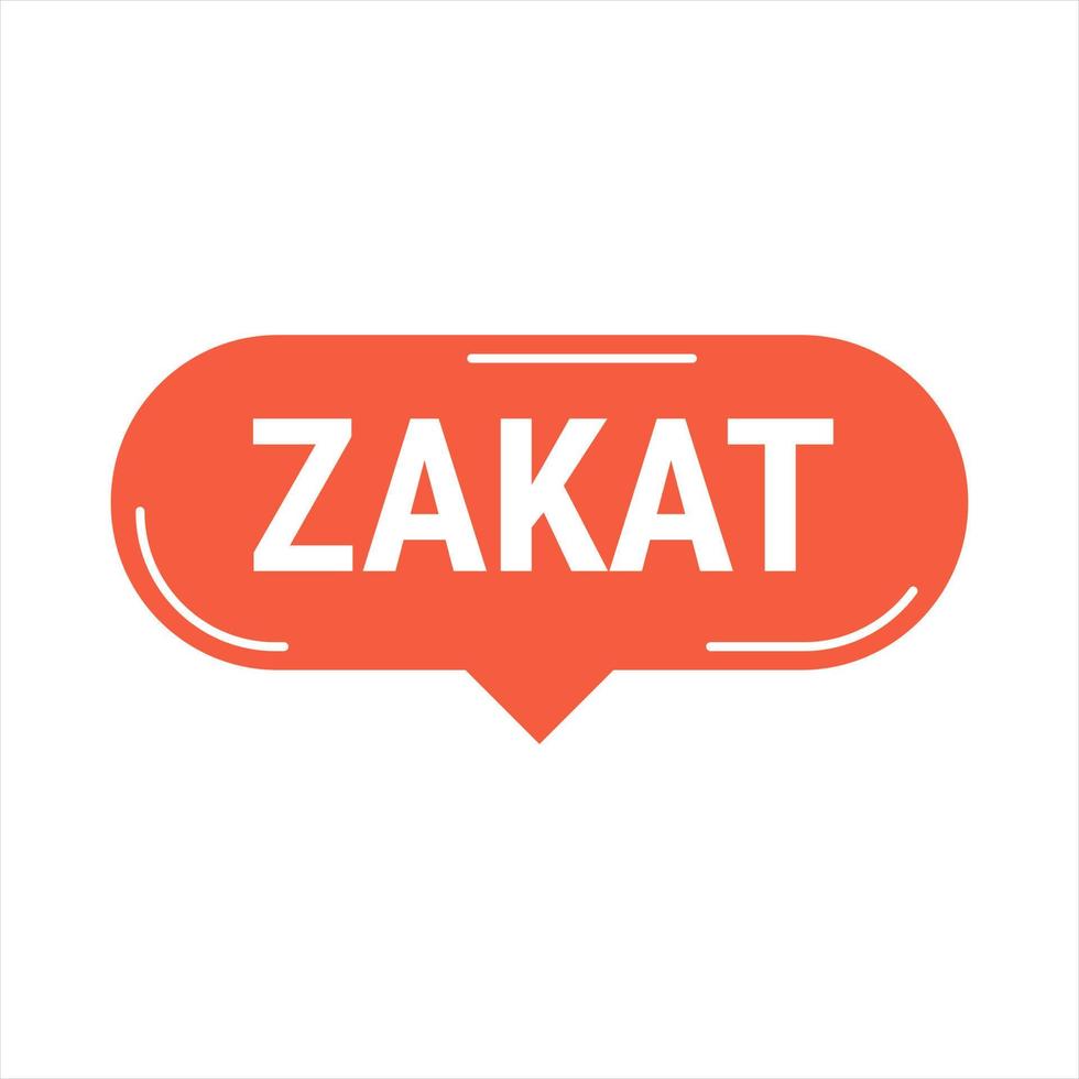 Zakat Explained Red Vector Callout Banner with Information on Giving to Charity During Ramadan