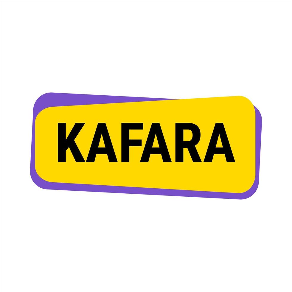 Kafara Yellow Vector Callout Banner with Information on Making Up Missed Fast Days