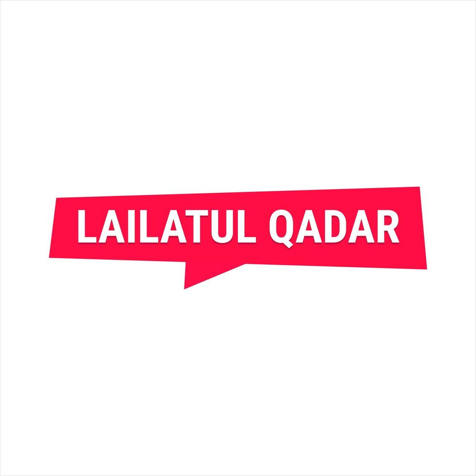 Lailatul Qadr Red Vector Callout Banner with Information on the Night of Power in Ramadan