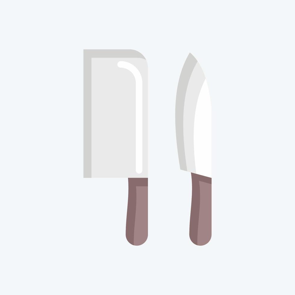 icono cuchillos relacionado a eid Alabama adha símbolo. plano estilo. sencillo diseño editable. sencillo ilustración vector