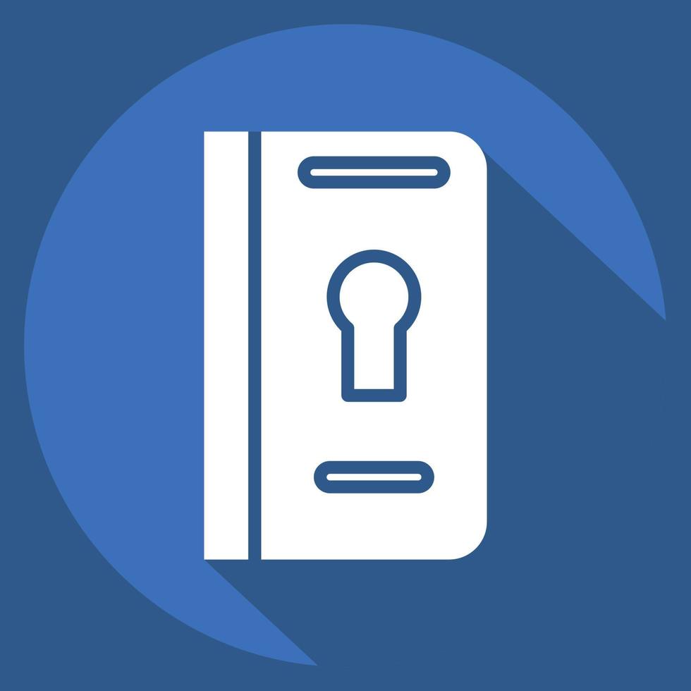 Icon Passport. related to Eid Al Adha symbol. Long Shadow Style. simple design editable. simple illustration vector