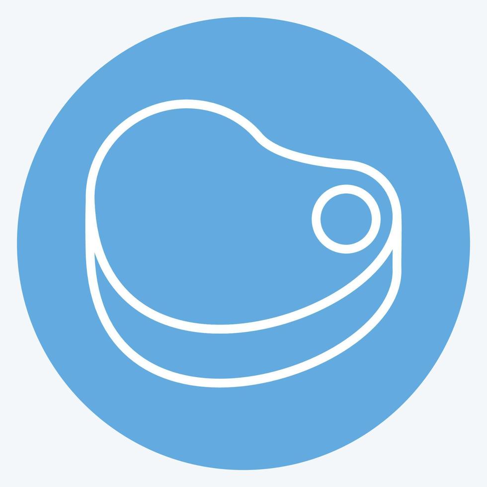 Icon Meat. related to Eid Al Adha symbol. Blue Eyes Style. simple design editable. simple illustration vector