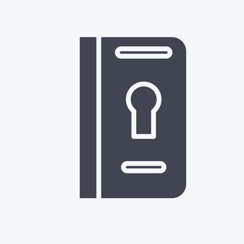 Icon Passport. related to Eid Al Adha symbol. glyph style. simple design editable. simple illustration vector