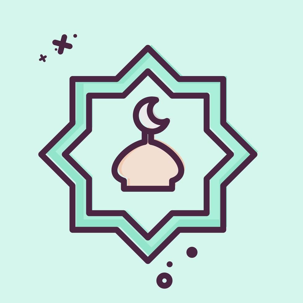 Icon Rub El Harb. related to Eid Al Adha symbol. MBE Style. simple design editable. simple illustration vector